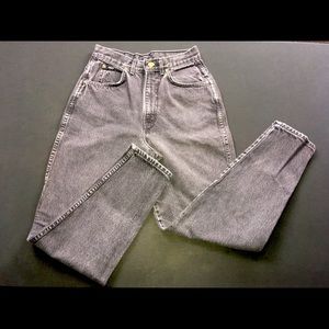 Vintage Chic hi rise mom jeans black stone wash 26